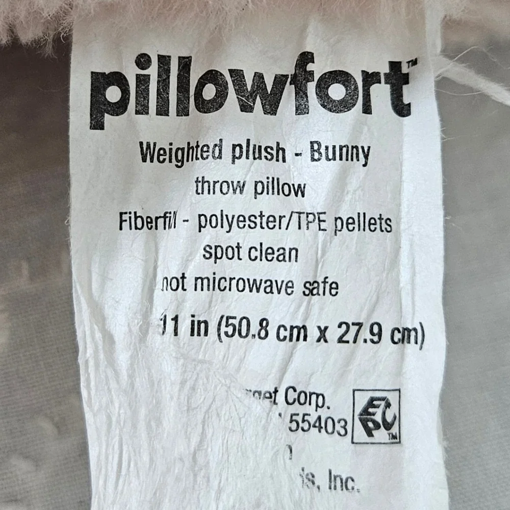 Pillowfort Weighted Plush Pink Bunny Rabbit 20